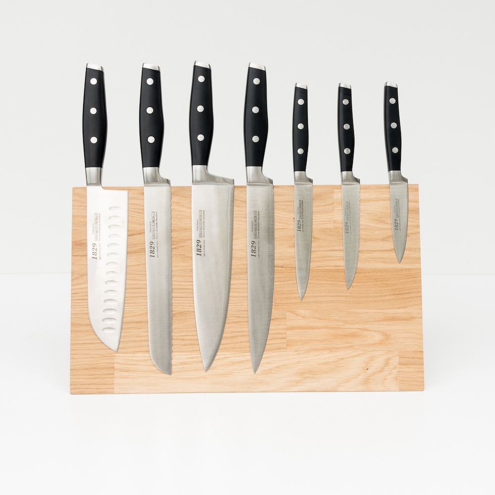 Knivblock i Ekträ - Stor