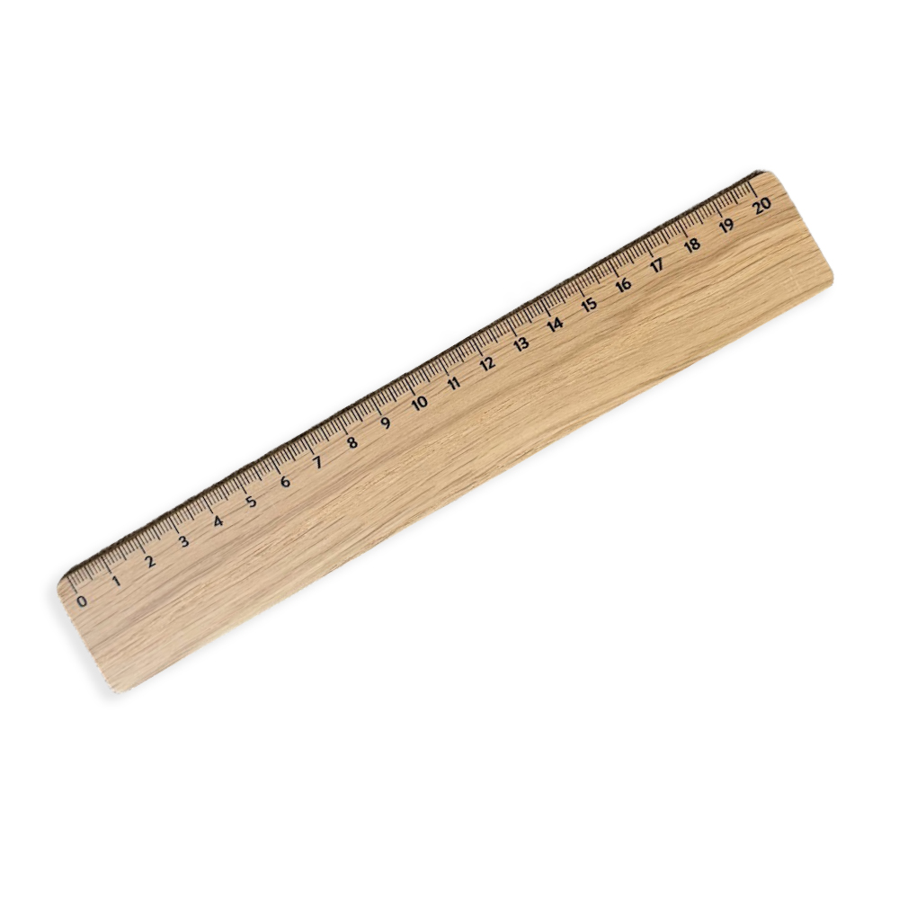 Linjal i Trä - 20 cm