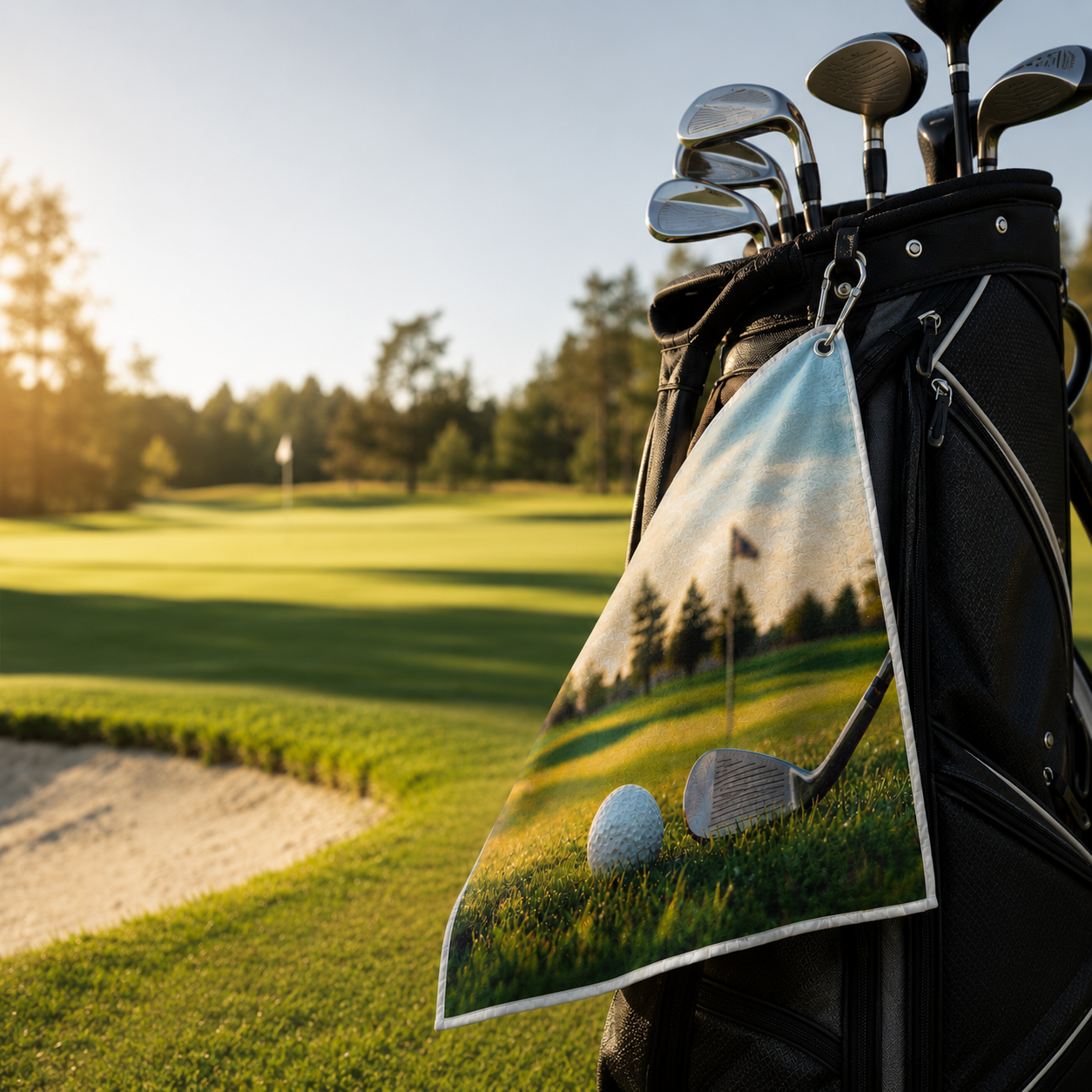Europatillverkad - Golfhandduk Med Tryck